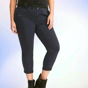 TORRID Military Crop Navy Pants